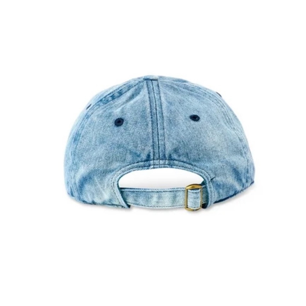 Time and Tru Women's Washed Denim Wander Lust Baseball Hat - Picture 9 of 9